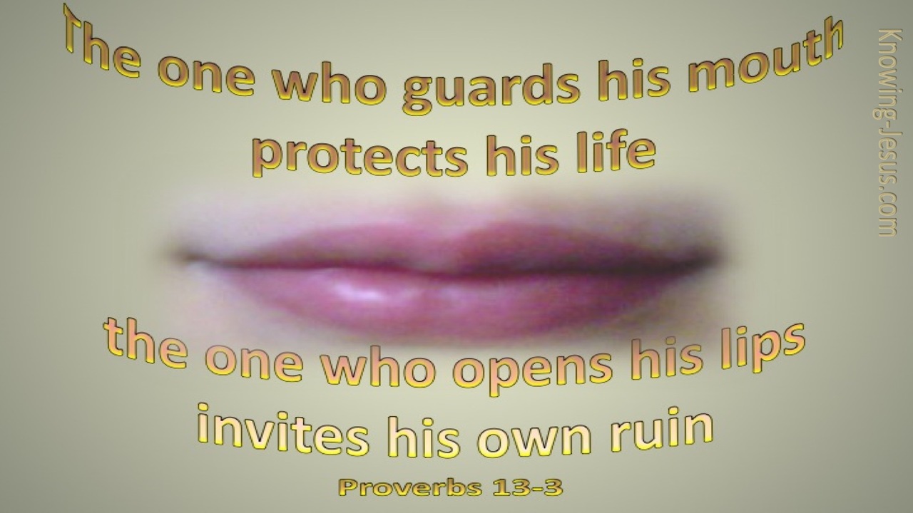 Proverbs 13:3 Guard Your Mouth (gold)